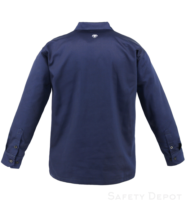 long sleeve blue work shirt